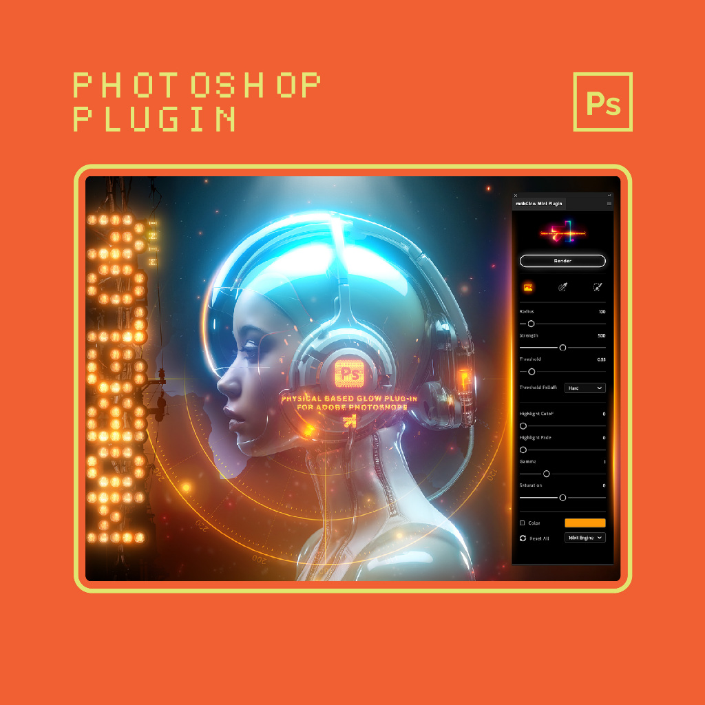 Photoshop Plugin - MobGlow Photoshop Plugin by DORON STUDIOS