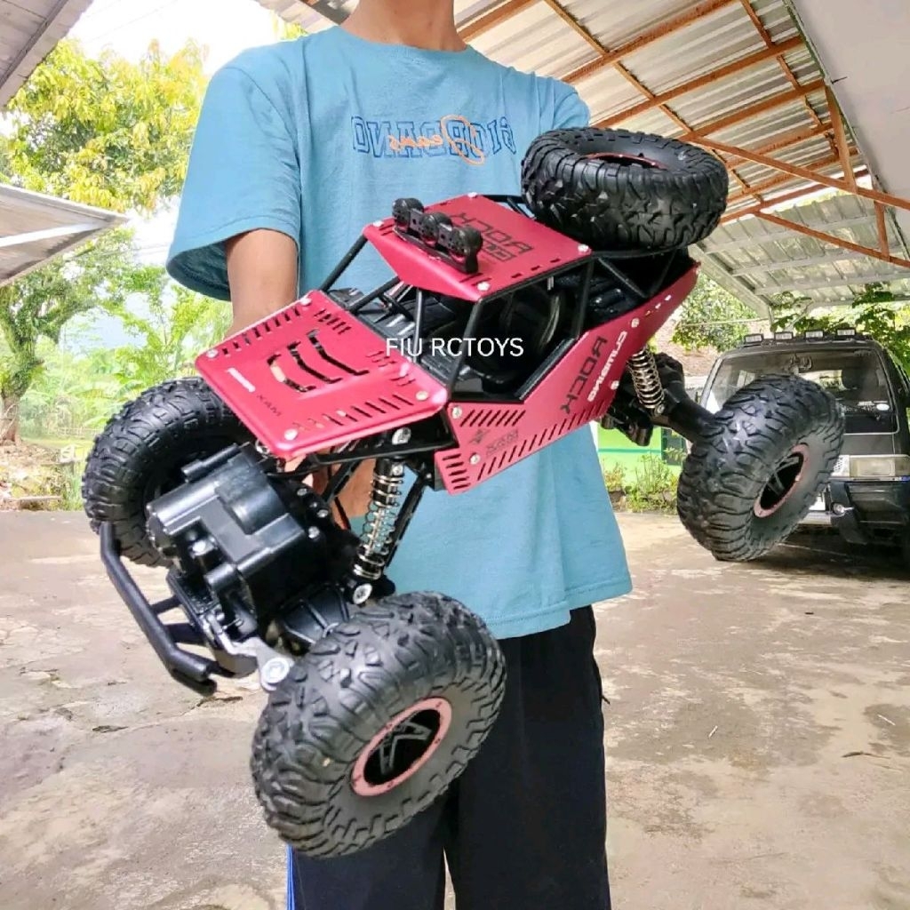 Mobil Rc Offroad Anti Air 4x4 Jeep Offroad Body Besi metal Tahan Banting