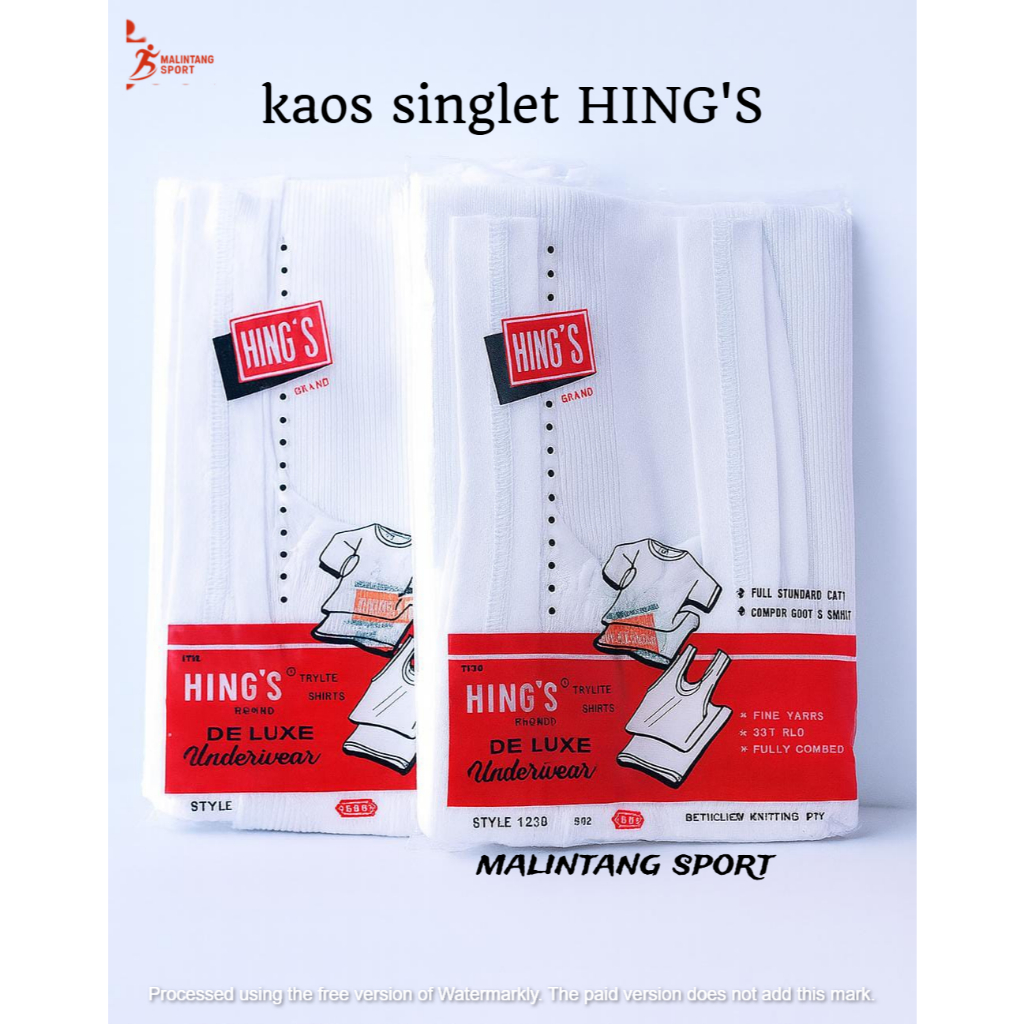 kaos Singlet HING,S / singlet Putih Cowok Pria Dewasa Kaos Dalaman Laki Laki hing,s