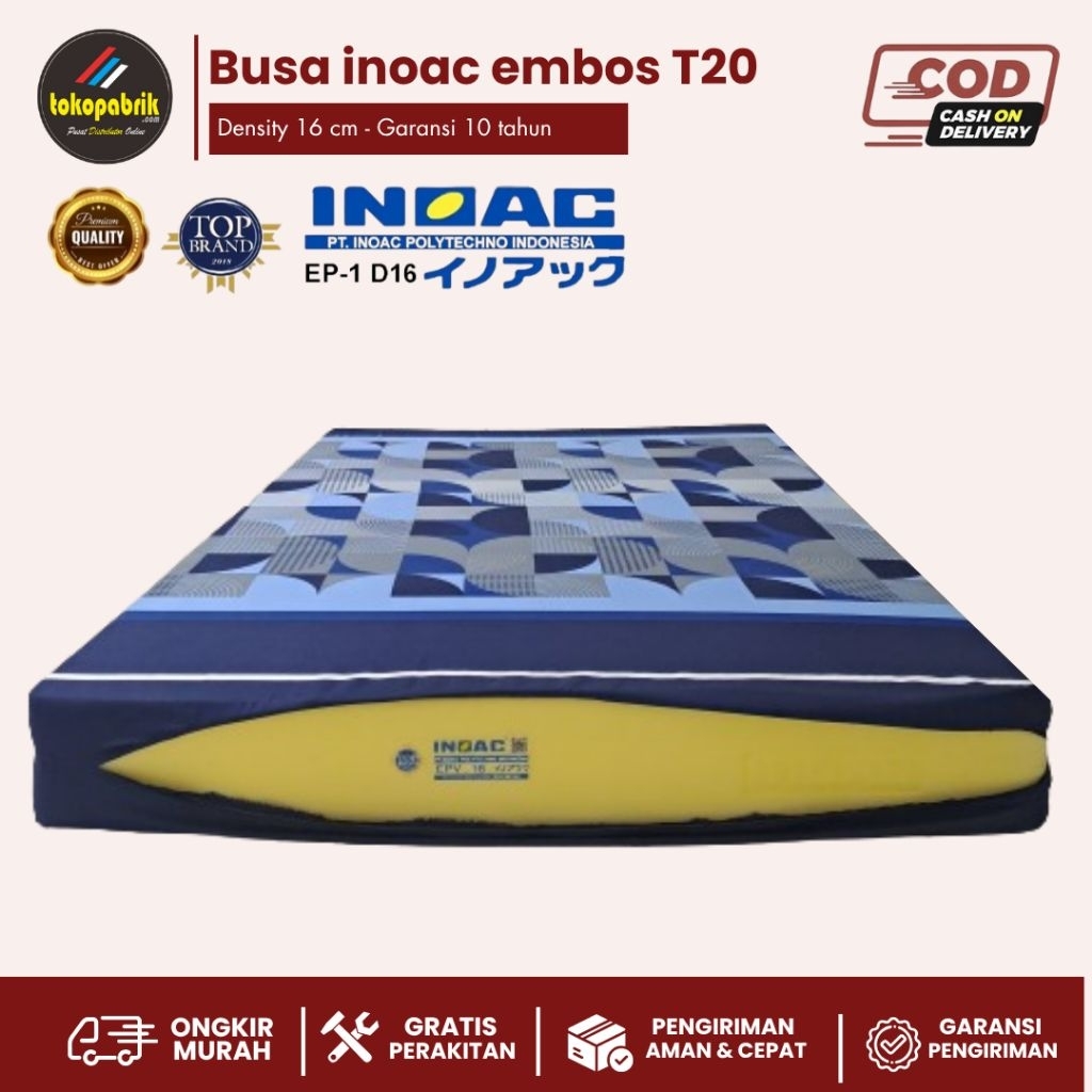 Busa inoac embos T20 busa inoac T30 kasur busa inoac ori kasur busa 160x200 busa 180x200 busa murah