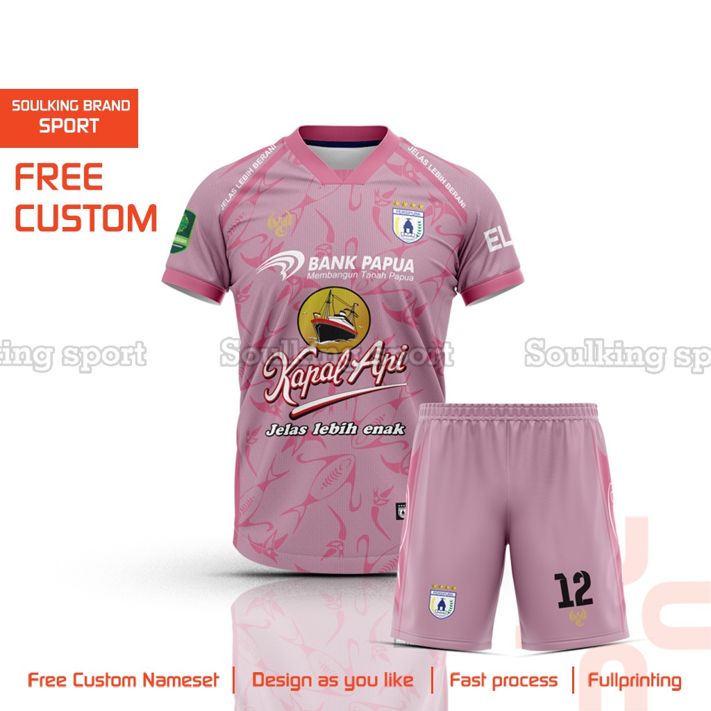 Baju Jersey Bola Persipura 2025 - 2026 Goalkeeper Home Away Third Liga 2  Indonesia Free Custom Nama