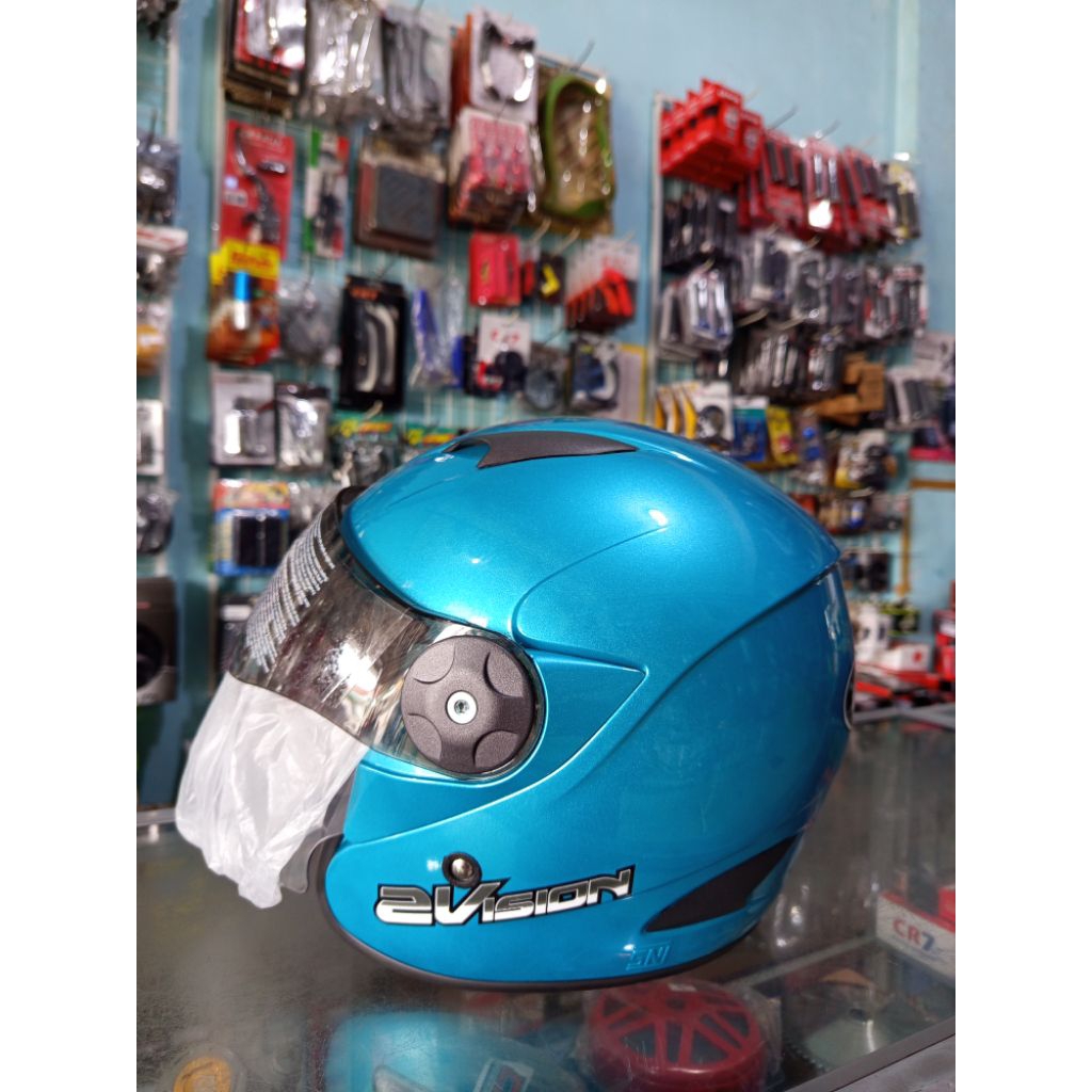 HELM KYT 2VISION CRSYTAL BLUE (Ukuran L)