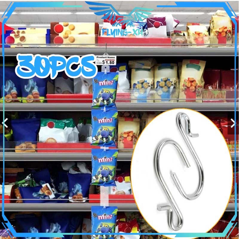 Hook Clip Strip Display 30pcs Hook Gantungan Display Snack Klip Display Snack Supermarket Gantungan 