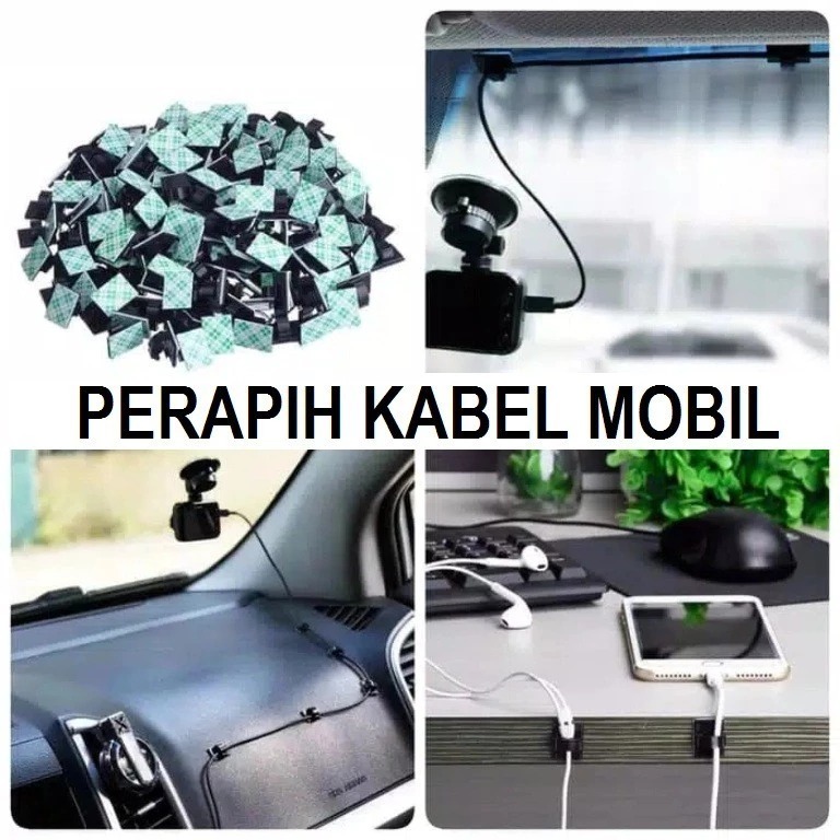 65M PENJEPIT KABEL MOBIL Klip Clip Perapih Kabel Mobil Pengikat Holder Penjepit Interior
