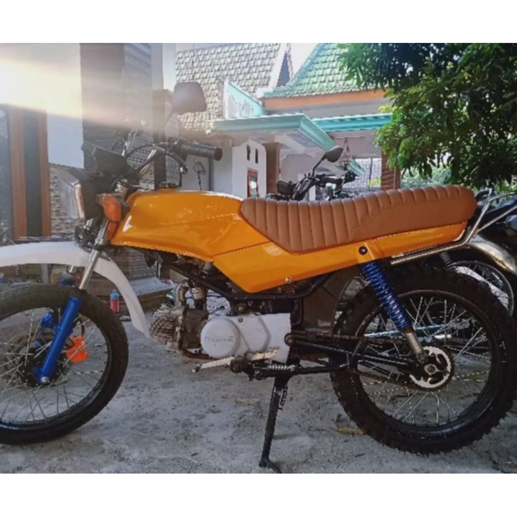 Jok honda win custom ulir full mbtech warna coklat tinggal pasang
