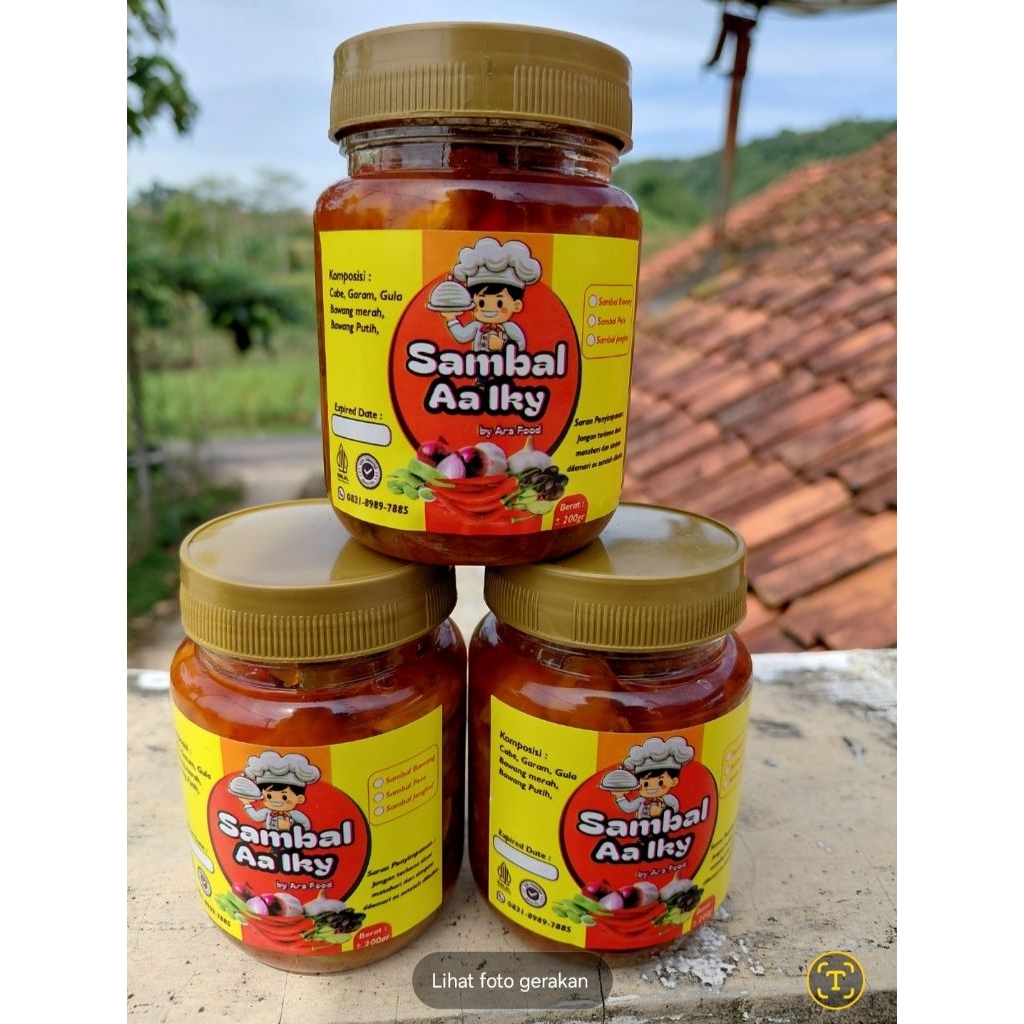 TERMURAH SAMBEL PETE PEDES 200gr(toples)