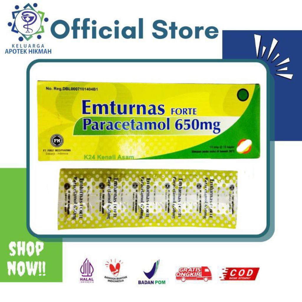 Emturnas forte 650 mg tablet strip obat nyeri sakit kepala sakit gigi