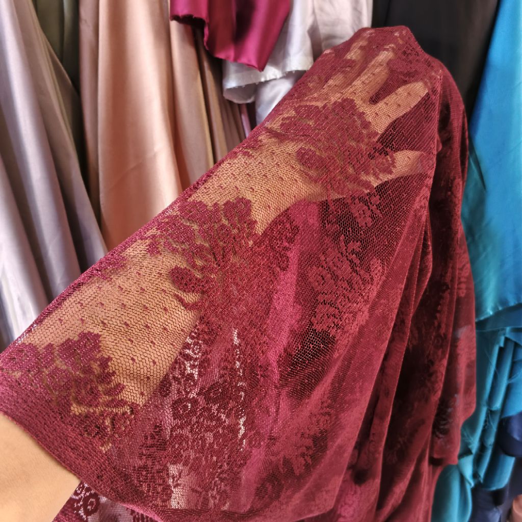 kain brokat tile lace - Harga/0,5m - kain brokat meteran - kain brokat premium - bahan brokat import