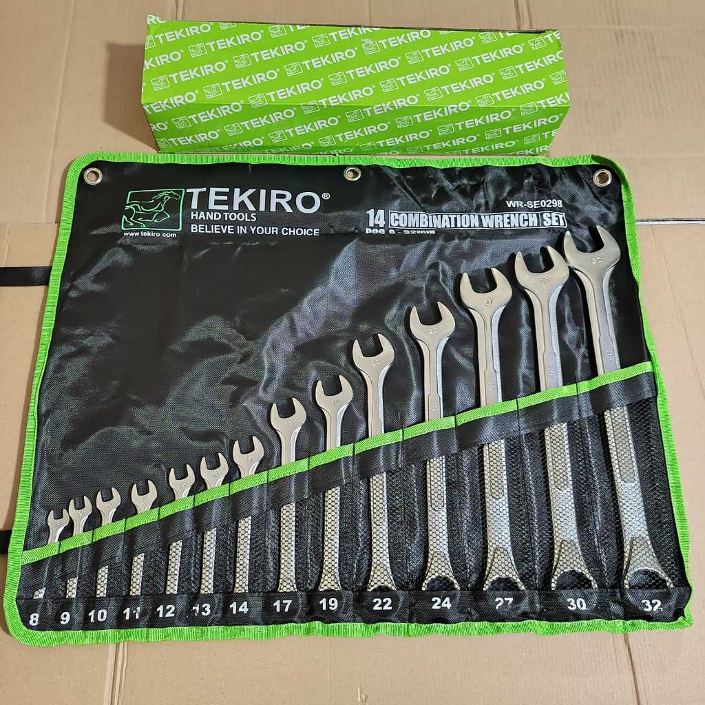 Kunci Ring Pas Set Tekiro 8 - 32 mm / Kunci Ring Pas 14 pcs / kunci pas 1 set lengkap tekiro Combina