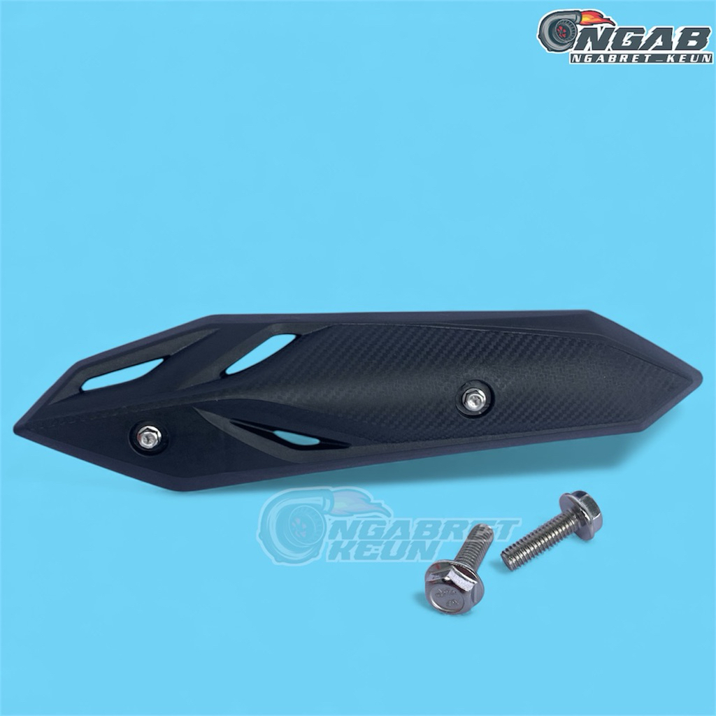 TUTUP COVER TAMENG PELINDUNG KNALPOT BEAT LED 2020-2025  SET BAUT STAINLESS