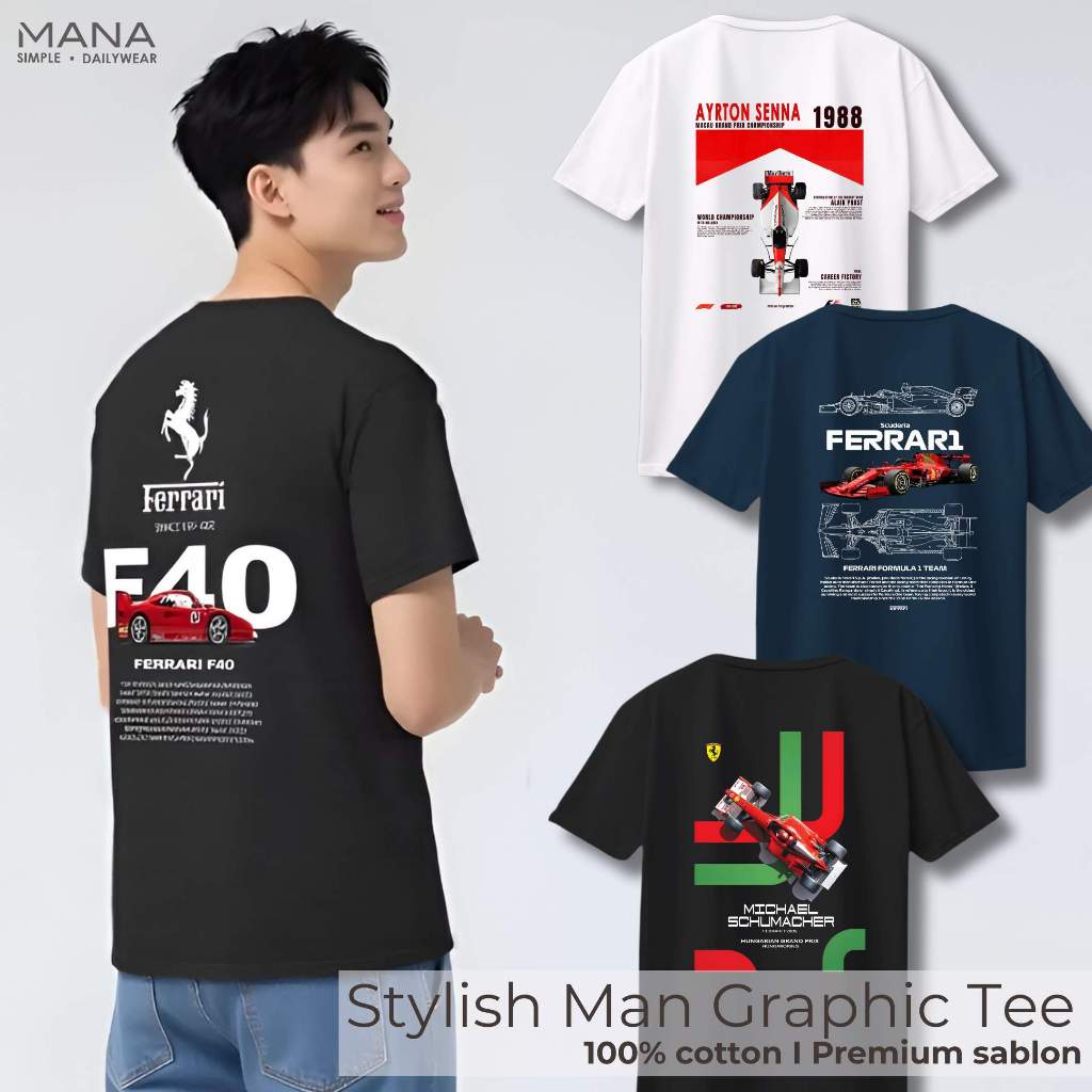baju kaos pria cowok car mobil vintage racing balap- t shirt pria balap mobil - kaos baju oversize