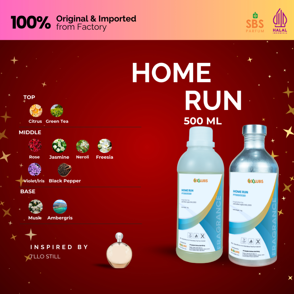 Bibit Parfum Murni Original [Home Run] | 500ml - Inspired by Jennifer Lopez Still - Bibit Asli Ori T