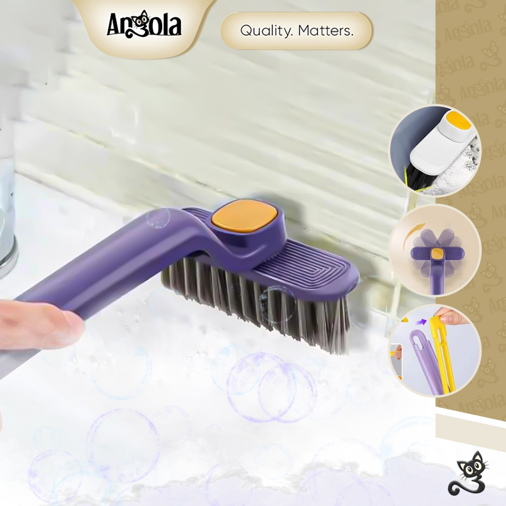 ANGOLA Sikat 3IN1 D34 Multifunction Cleaning Brush / Sikat Pembersih Toilet / Kamar Mandi / Wastafel