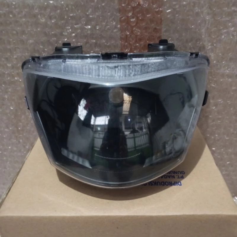 Reflektor Plus Mika Lampu Depan Mio J Mio GT Custom Hitam Smoke