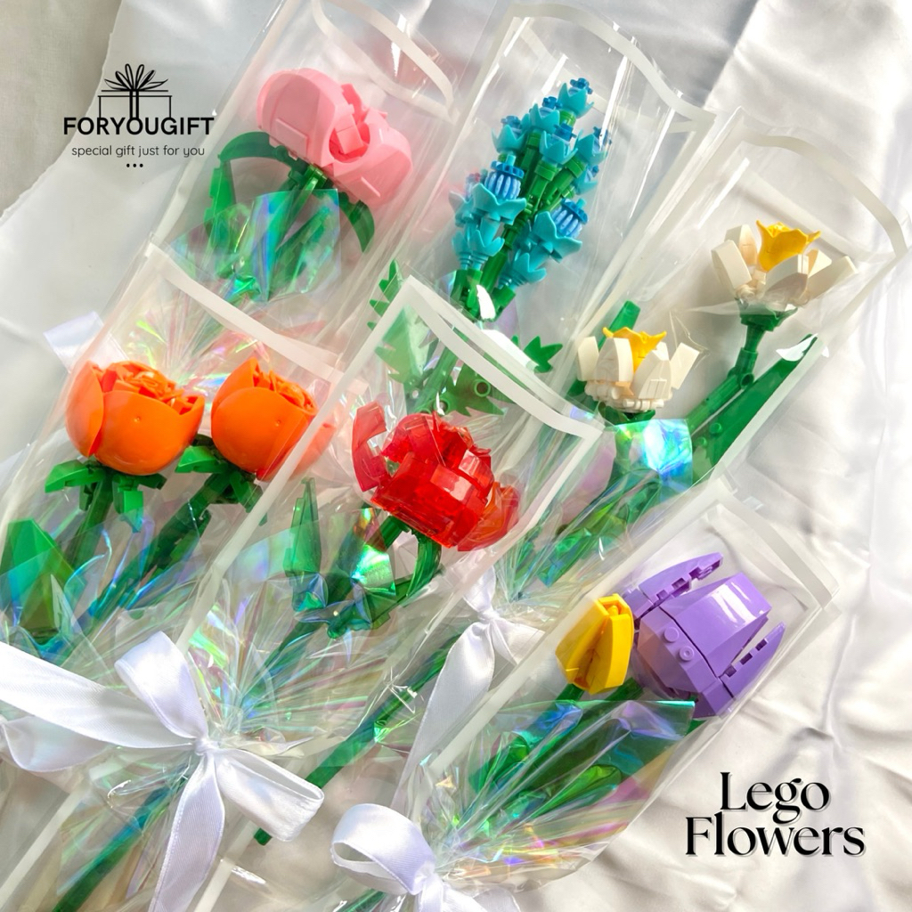 Buket Lego Flower | Lego Bunga Satuan | Bunga Lego | Available INSTAN