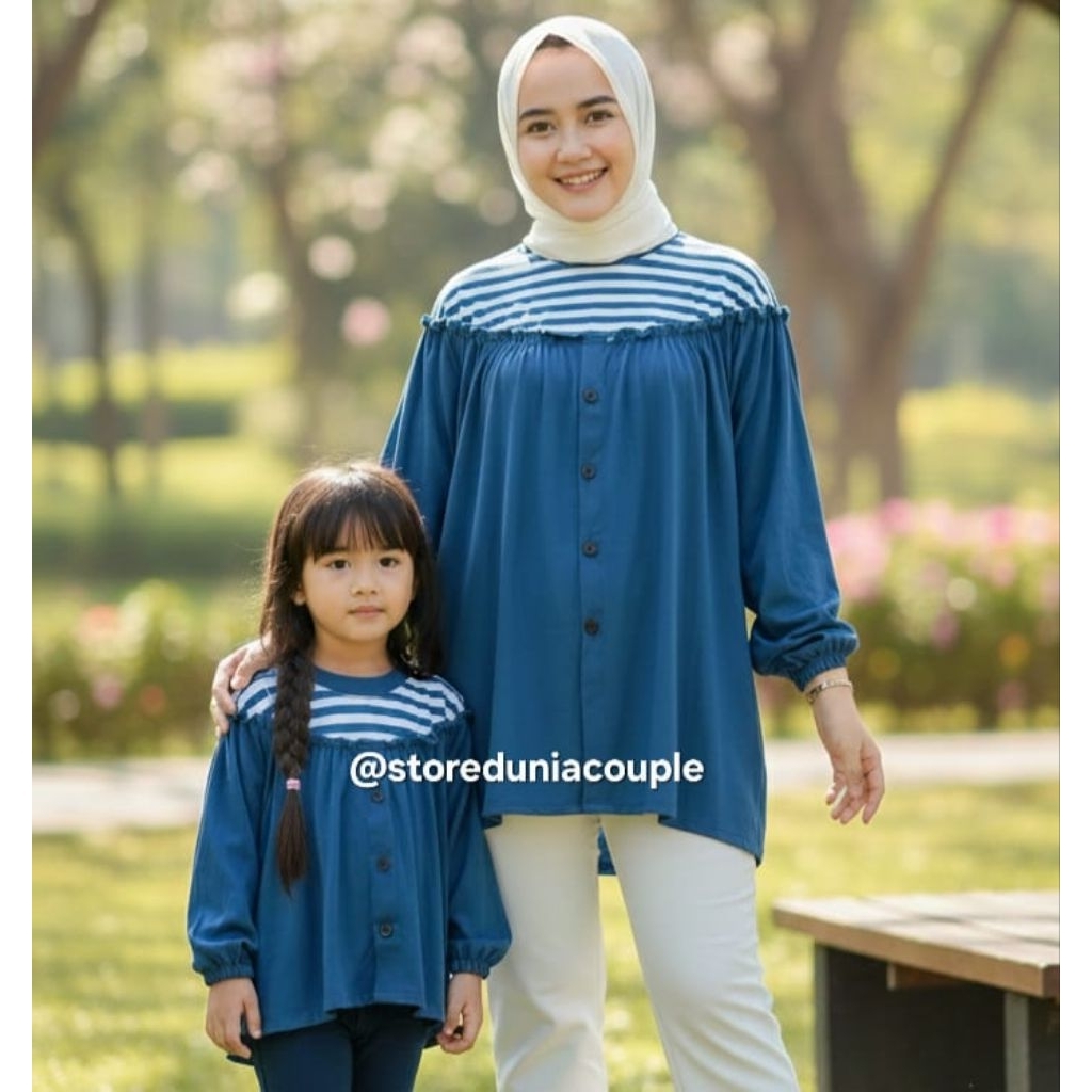 Kiara Couple Ibu Dan Anak Perempuan / Baju Couple Ibu Dan Anak Perempuan / Blouse Couple Ibu Anak Pe