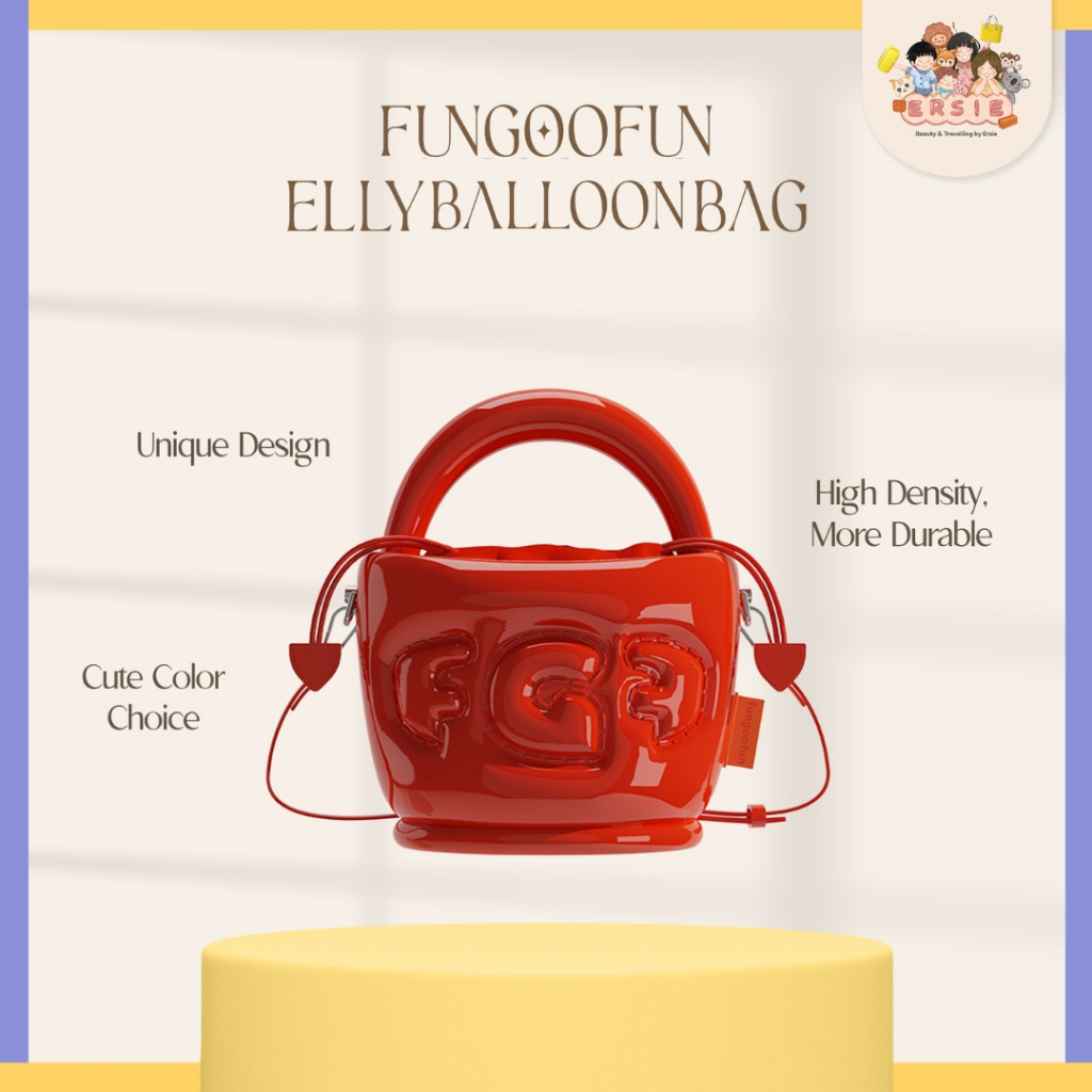 Fungoofun Elly Ballon Bag  | Tas Selempang Bahan Silikon Anti Air