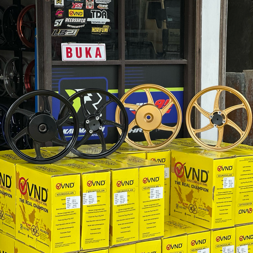 VELG VND RACING SIXSTAR YAMAHA 110/115 MIO/SPORTY/SOUL/GT/J/FINO-KARBU/XRIDE115