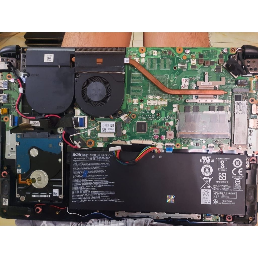 Mobo / motherboat laptop acer A315 41 ryzen 3 2200 normal