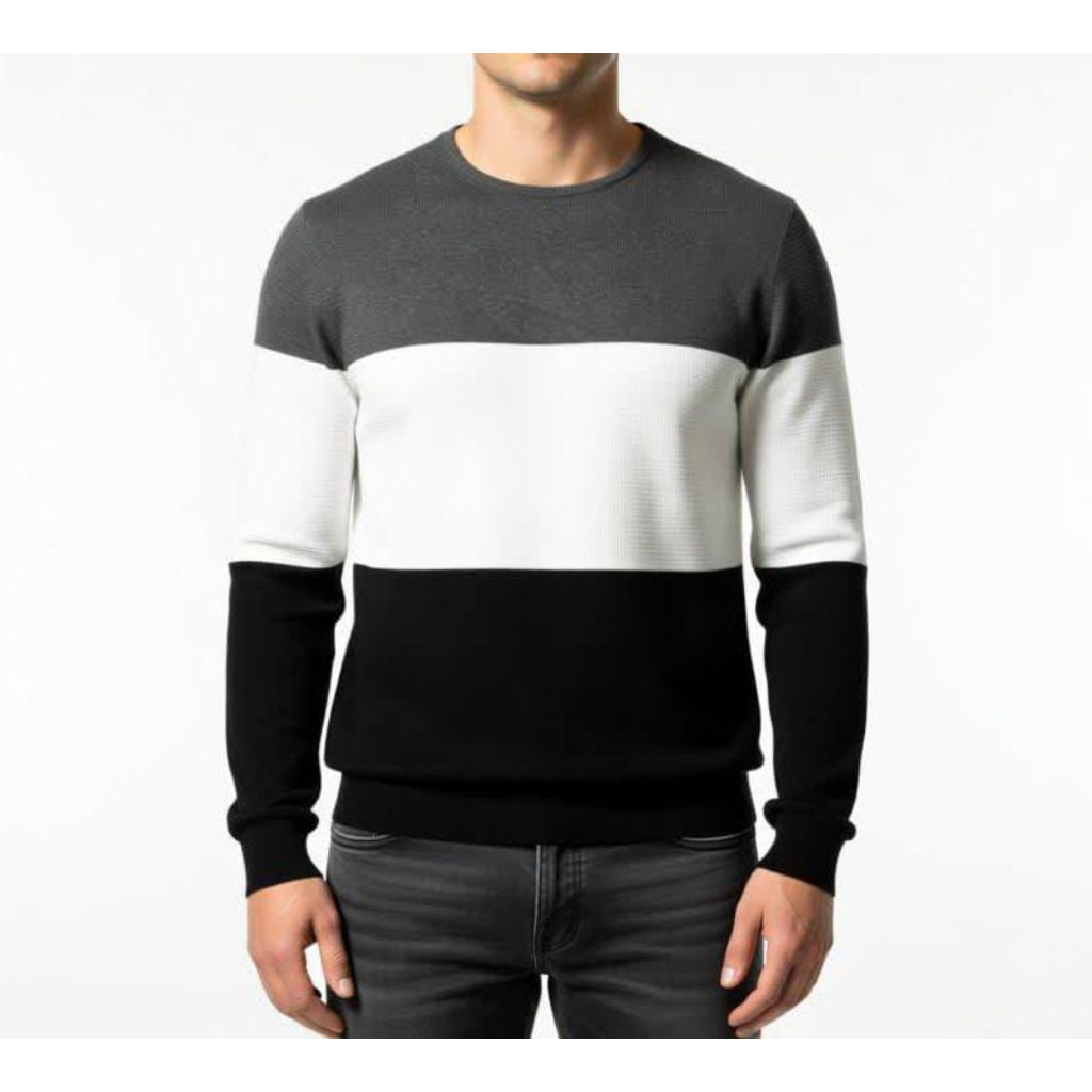 Armani Exchange Three Tone Sweater