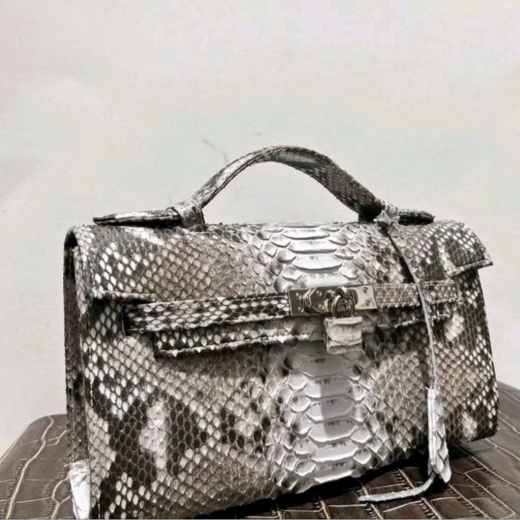 Tas Wanita Kulit Ular Asli Hand Bag Sling Bag,Bagus Buat Pesta dan Kasual