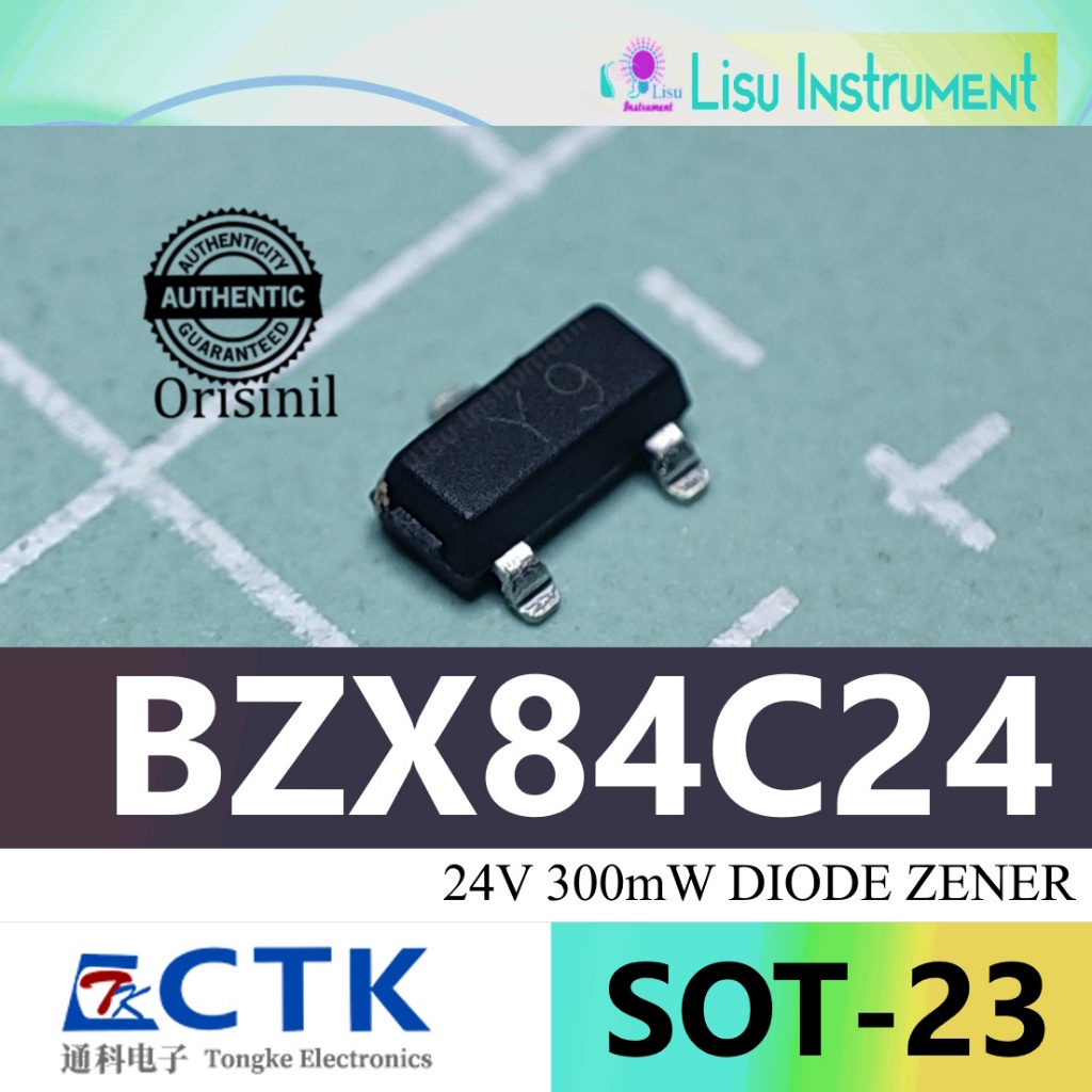 BZX84C24 24V 300mW 84C24 Y9 Surface Mount Zener Diode Sot-23 CTK Electronic
