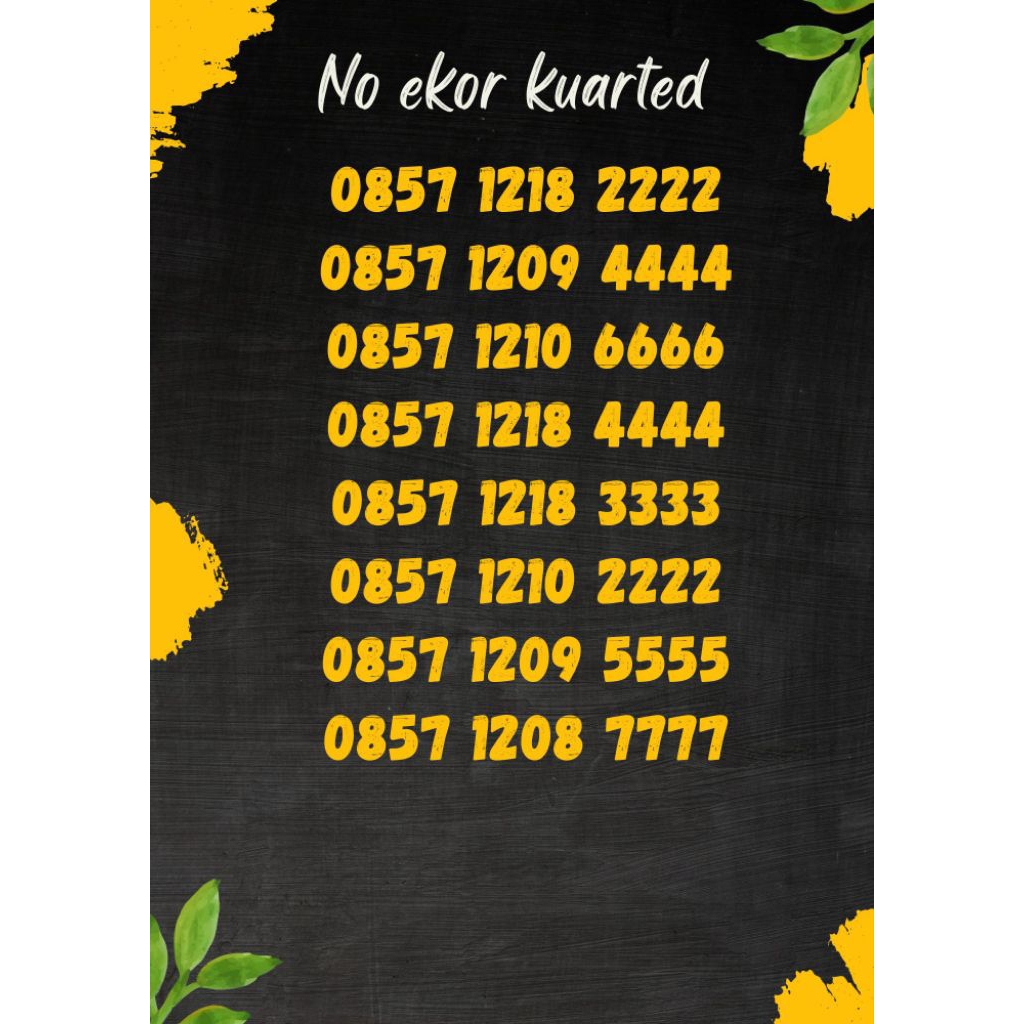 NO CANTIK INDOSAT kuarted ekor
