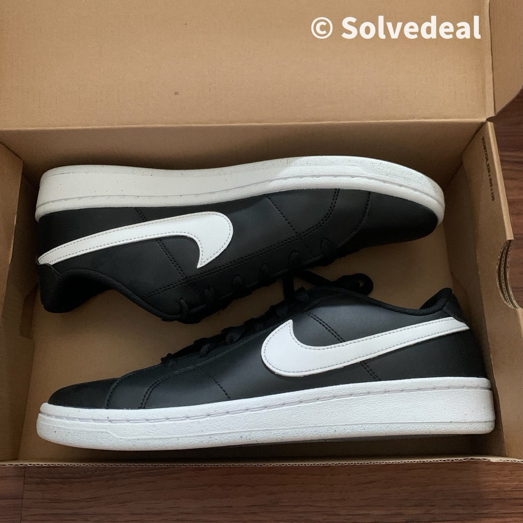 Sepatu Nike Court Royale 2 Next Nature Black White - Original Baru