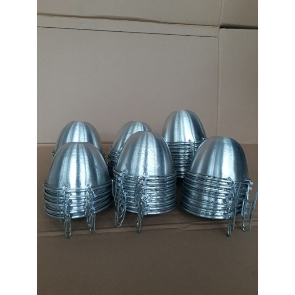 isi 10 cepuk wadah pakan ayam /cepuk mangkok pakan ayam BahanAluminum