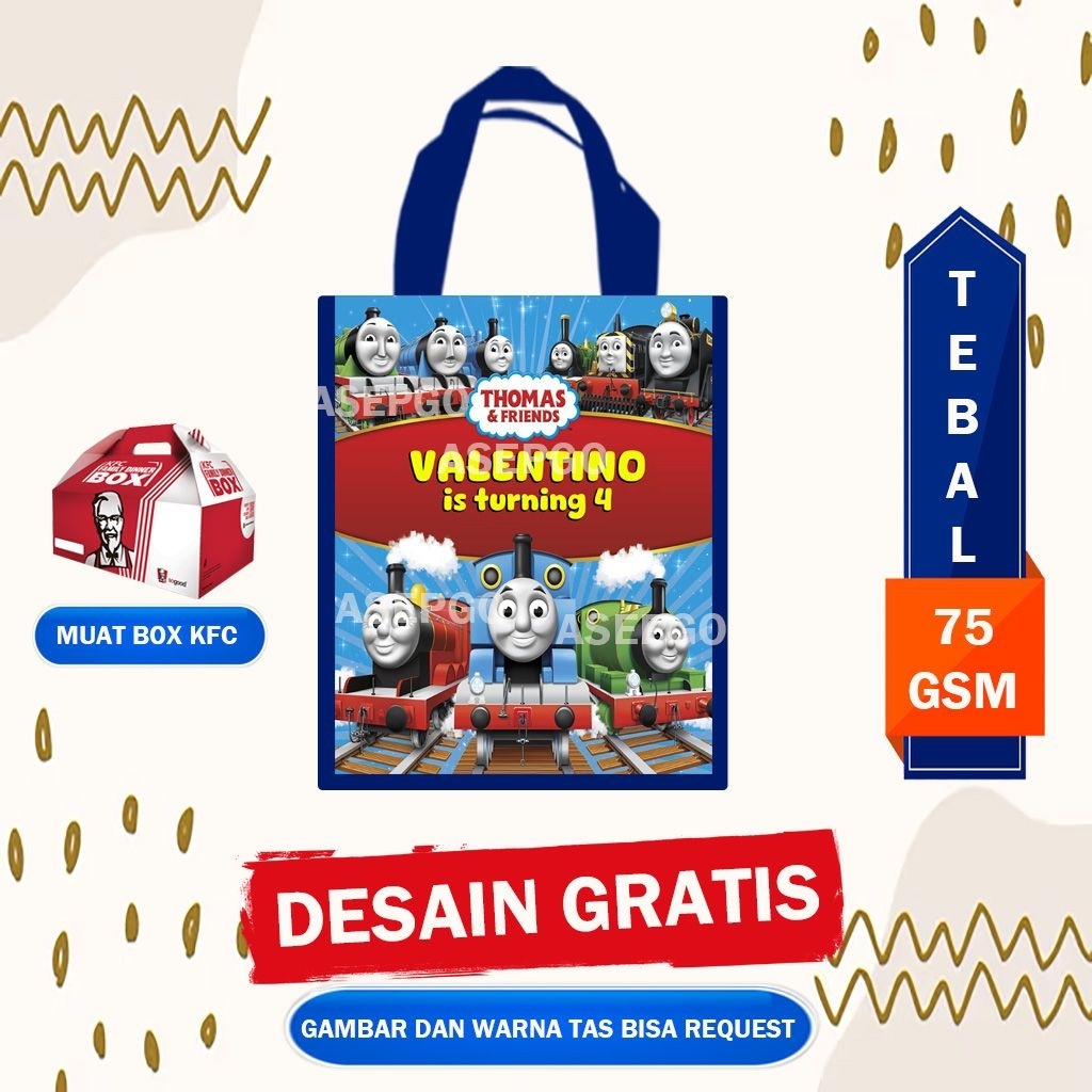 Tas Bingkisan Ulang Tahun ANAK THOMAS/Tas Ultah ANAK THOMAS