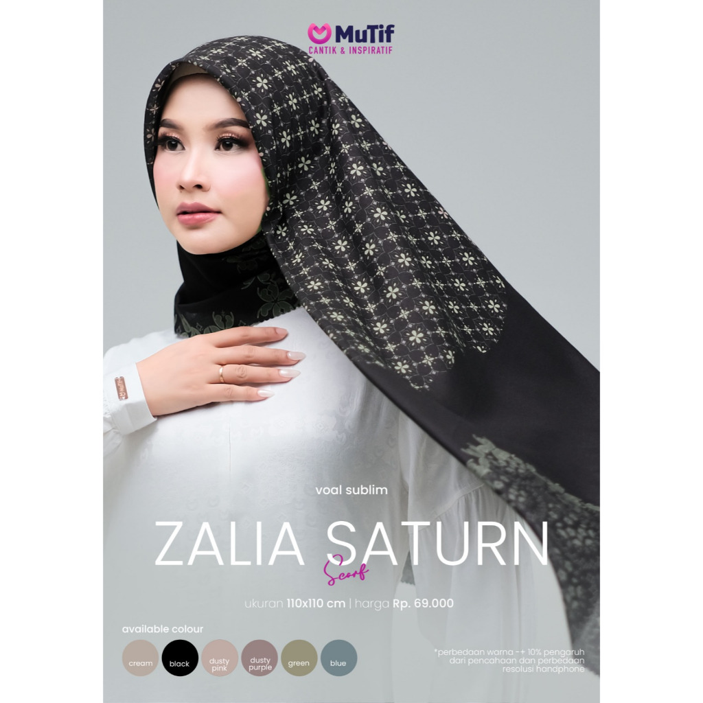 MuTif 100% ORI | Voal Scarf Zalia 110 x 110 | Voal MuTif