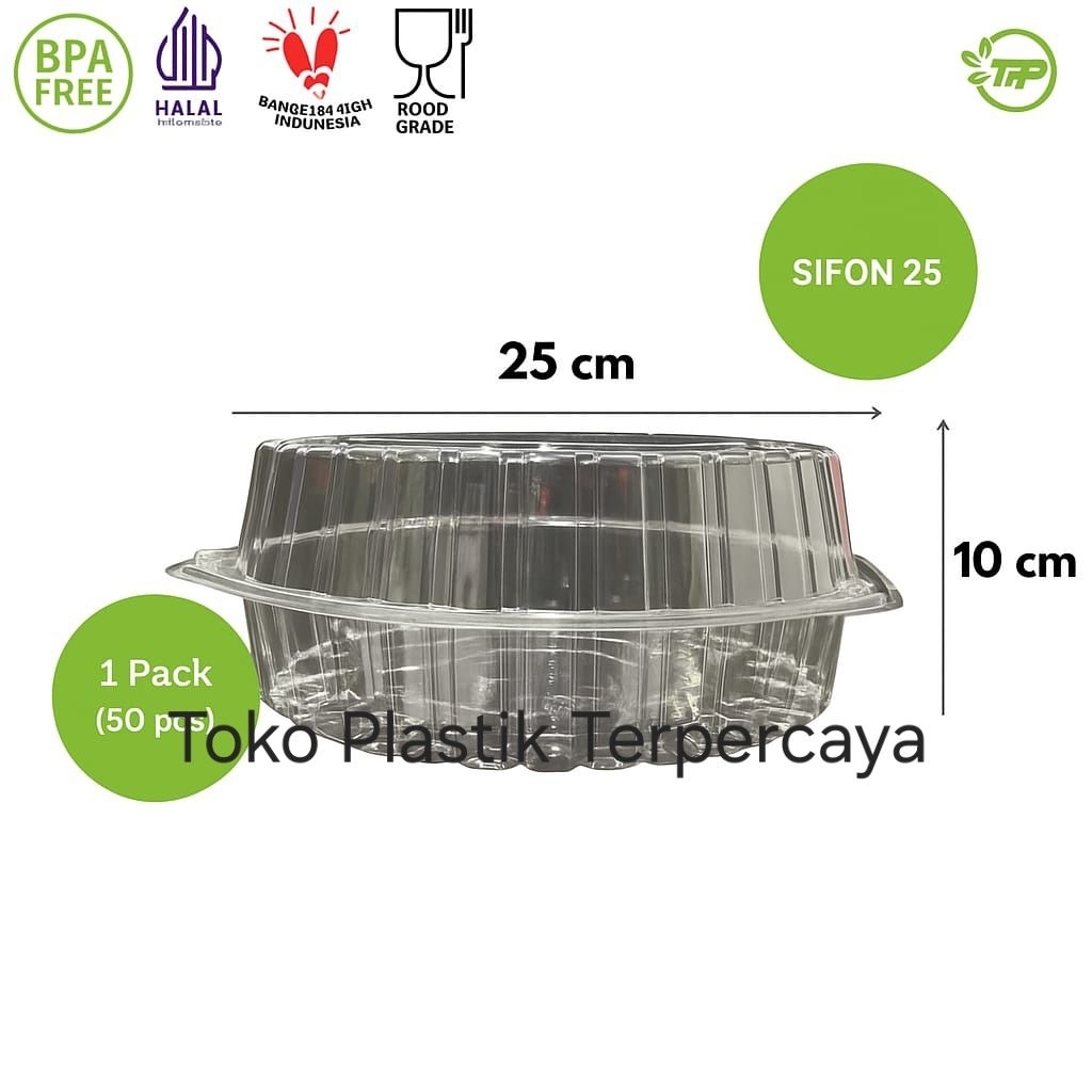 Mika Bolu Bulat Sifon 25CM / Mika Bolu TX-25