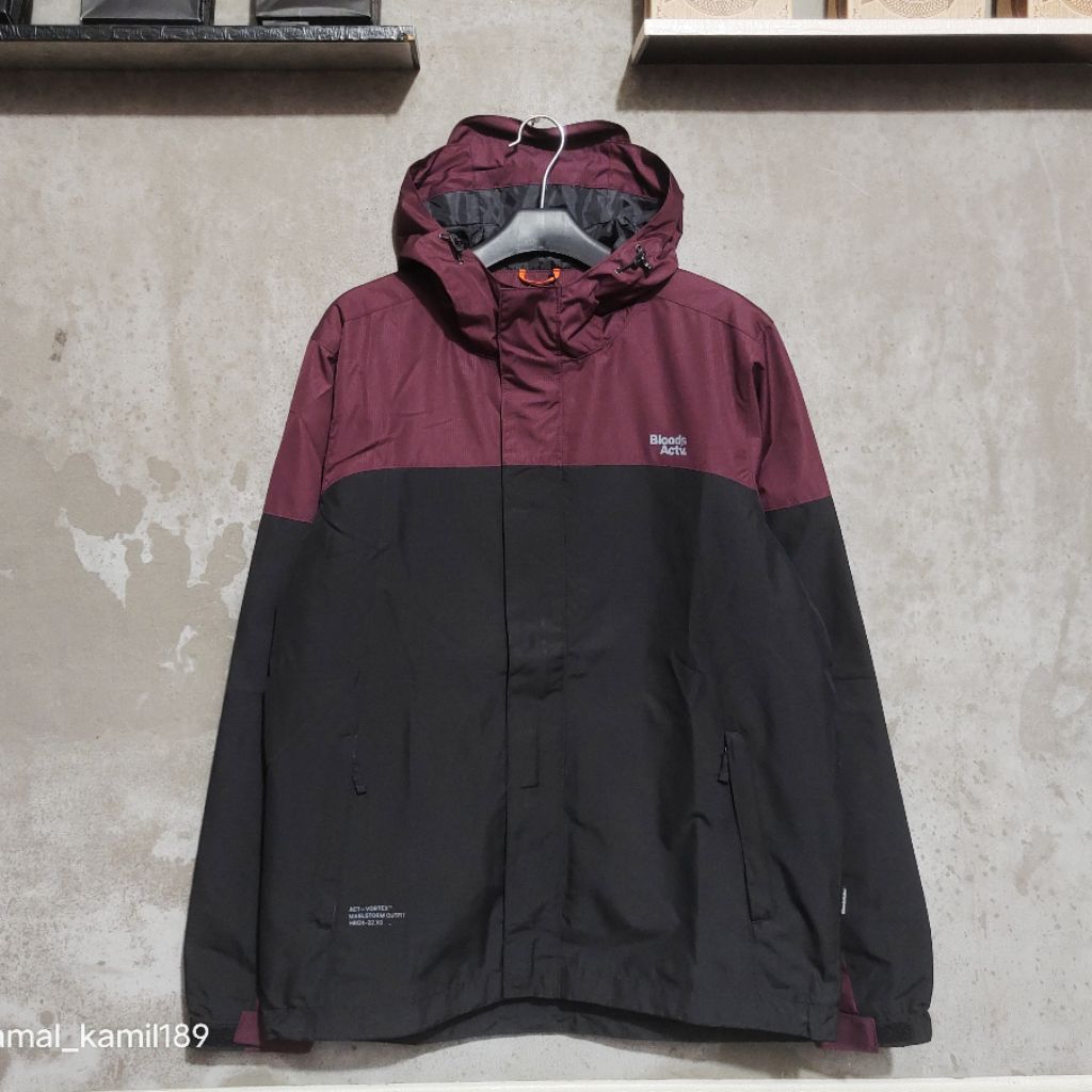 JACKET OUTDOOR BLOODS ACTV DALAGUE BLACK MAROON ORIGINAL.