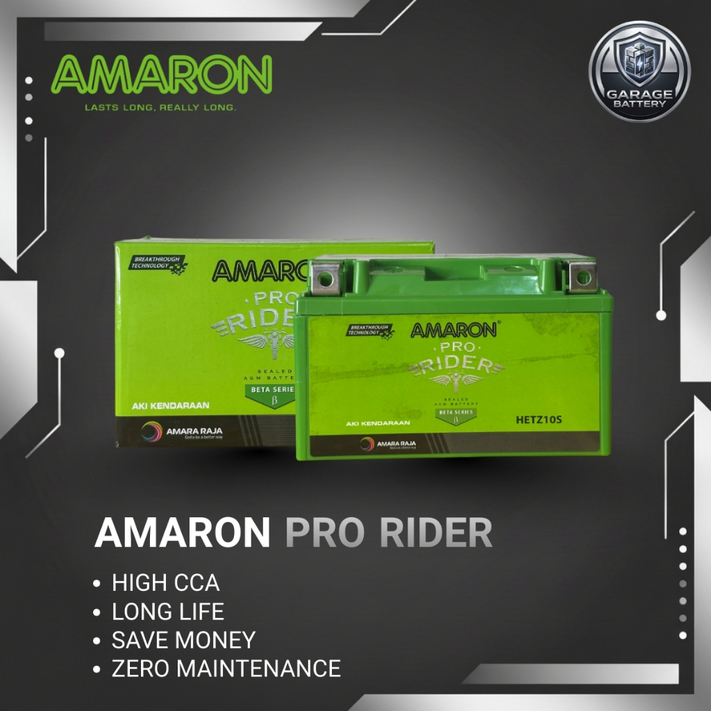 Amaron Aki Motor Suzuki GSX R600 / GSX 750P Inazuma ETZ10S 12V / 9Ah - Aki Kering