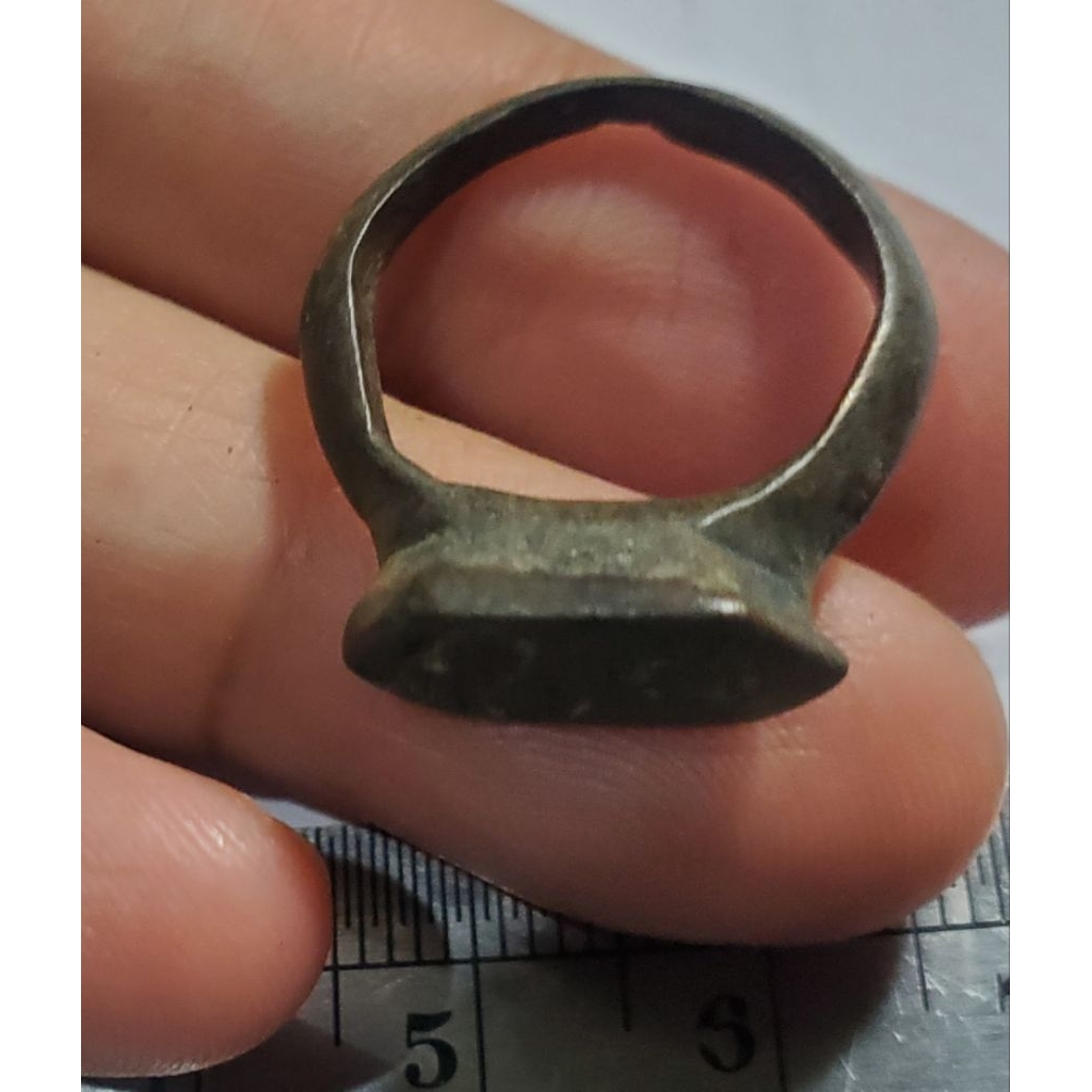1 biji cincin stempel perunggu ring 4   temuan sungai