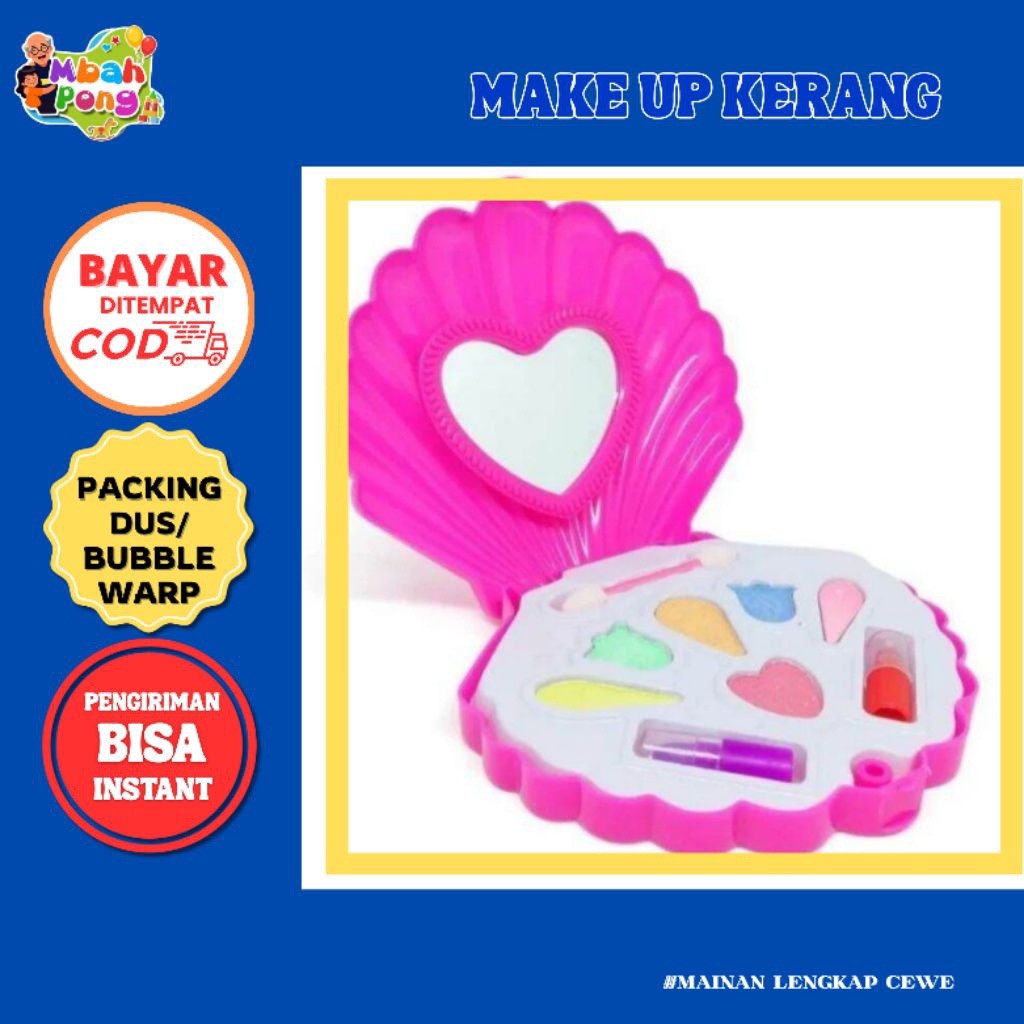 mainan make up kerang set, mainan make up anak, mainan make up set termurah