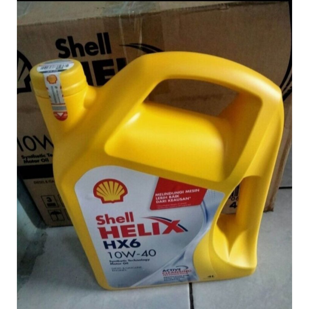 Oli Mesin Mobil Shell Helix hx6 10w-40{4L} 100% original