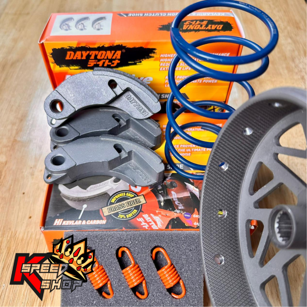 Paket Kirian CVT Racing NMAX Aerox Lexi – Mangkok Ganda Kartel V3 Silang + Kampas Ganda Daytona + Pe