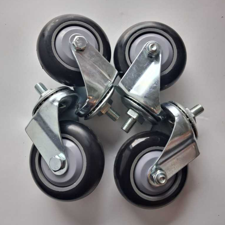 Roda 3 Inch 1 Set (4 Biji) Untuk Troli Belanja anak Shopping Trolley Wheel 3 Inci
