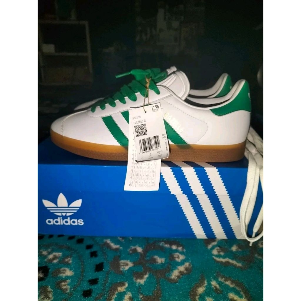 ADIDAS GAZELLE LEATHER GREEN STRIP