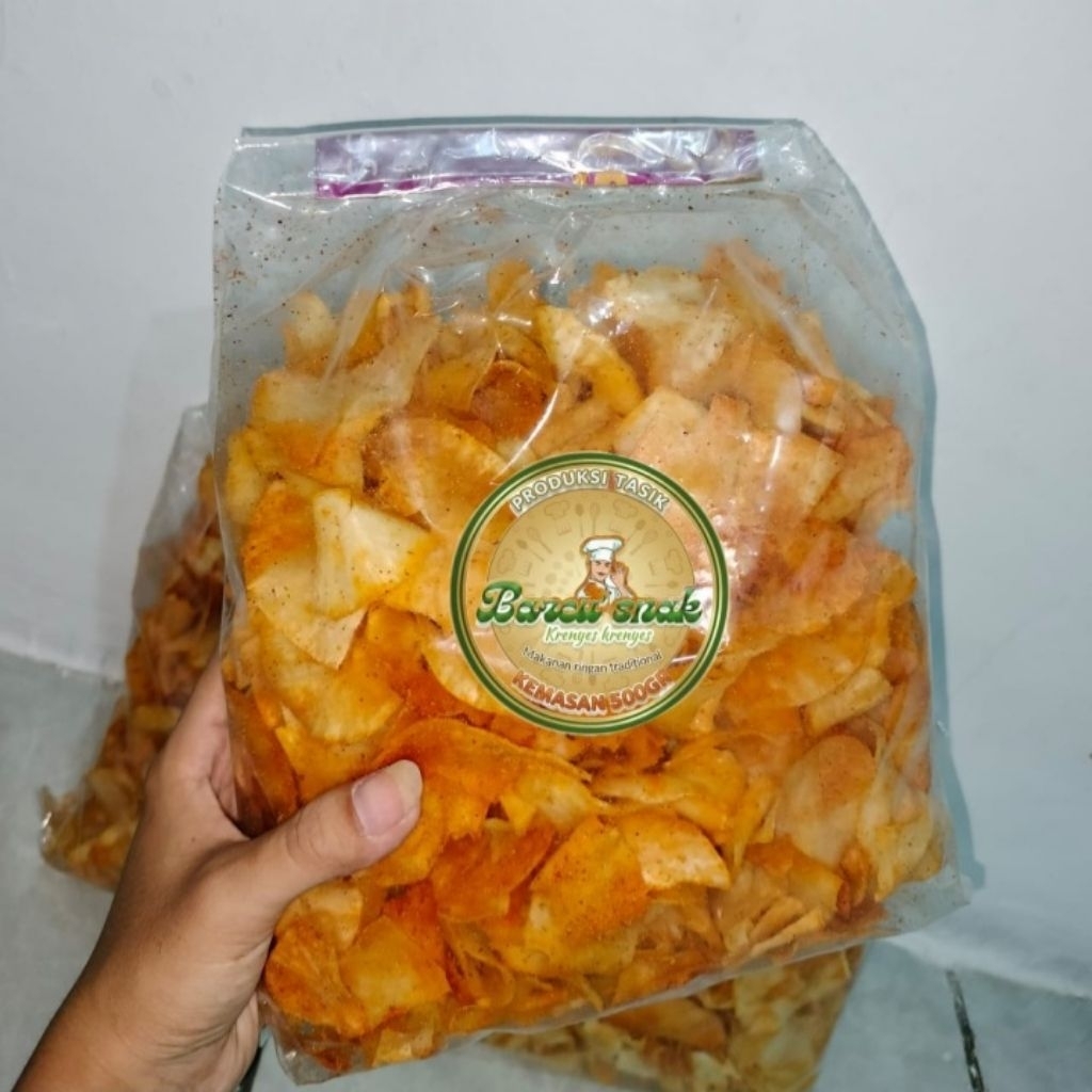 Azman_Azmin Keripik Singkong Pedas / Keripik Singkong Original Pedas 500Gram