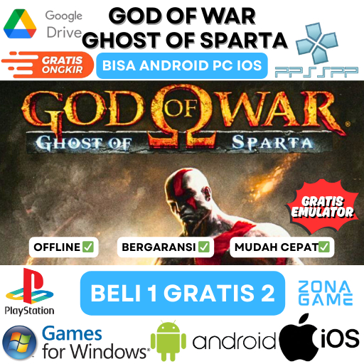 Game PC God of War Ghost of Sparta PSP Bisa di PC / Android / IOS + Emulator | BELI 1 GRATIS 2