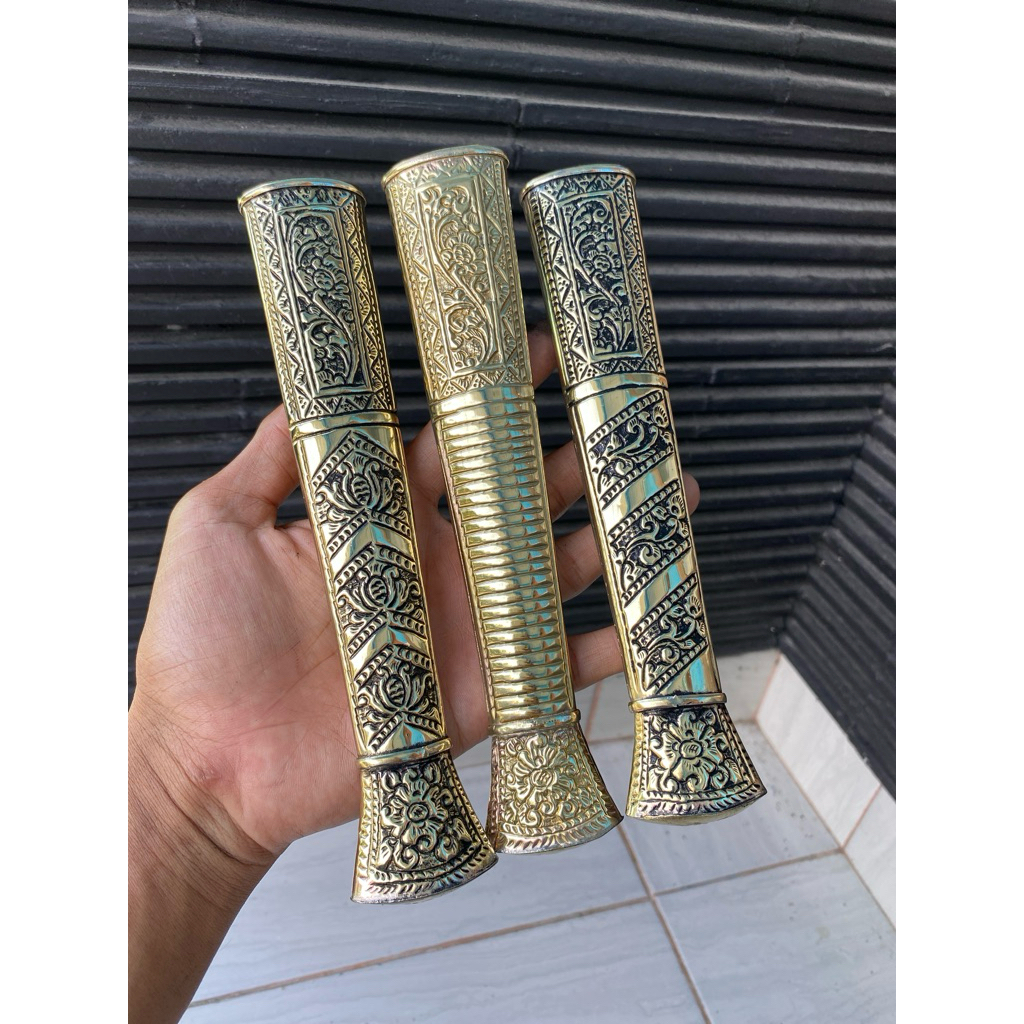 pendok bugis panjang 21cm warna gold
