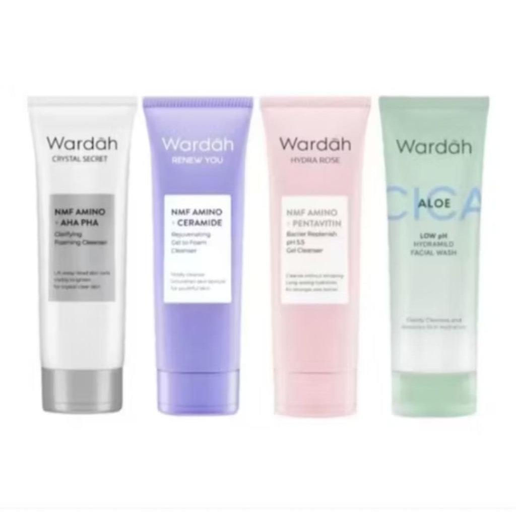 WARDAH NMF Amino Facial Wash 100 ml (Crystal Secret, Renew You, Hydra Rose, C-Defense) Facial Wash 1