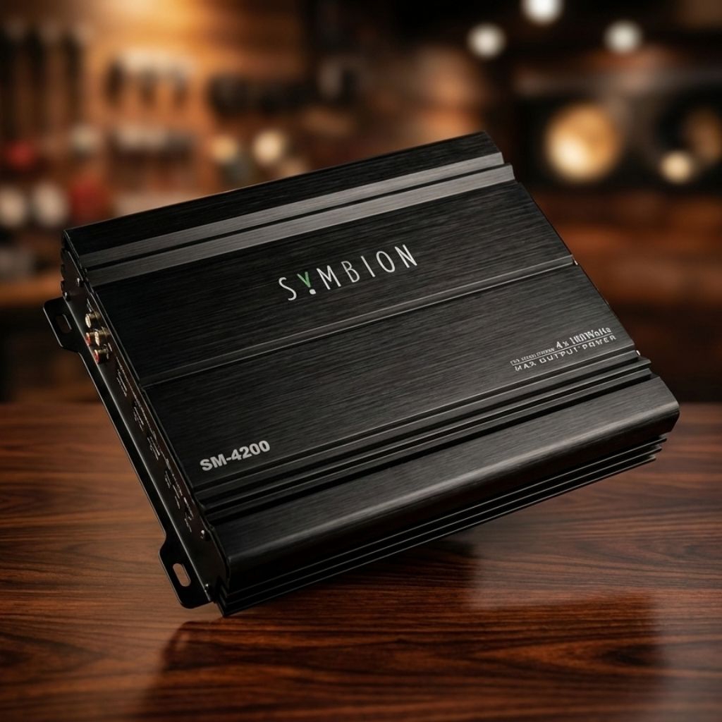 Power Ampli Mobil Symbion SM4200 – Suara Jernih, Bass Nendang, Siap Pakai