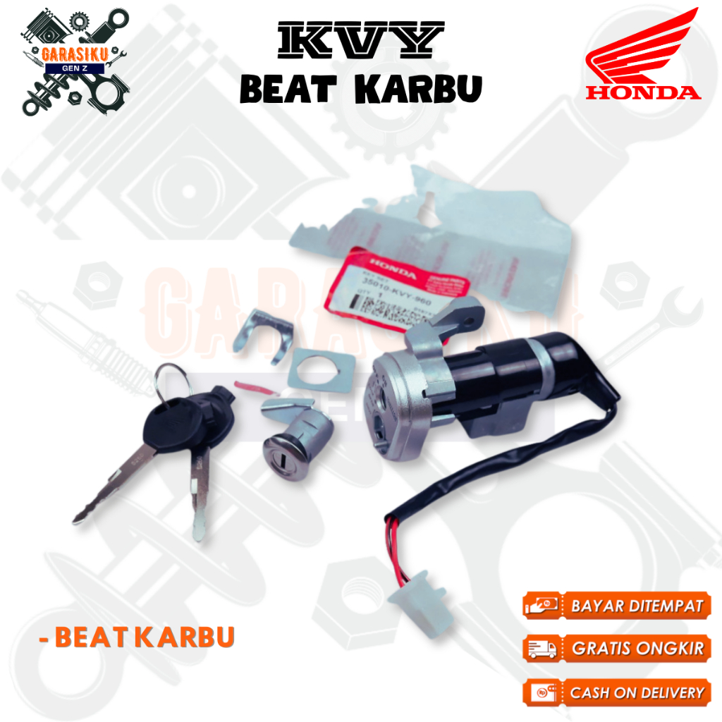 Kunci Kontak Assy Honda Beat Karbu - KVY original sparepart motor