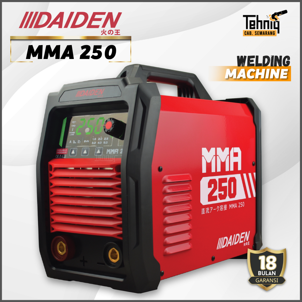 Mesin Las Daiden MMA 250 - Inverter Trafo Listrik Portable