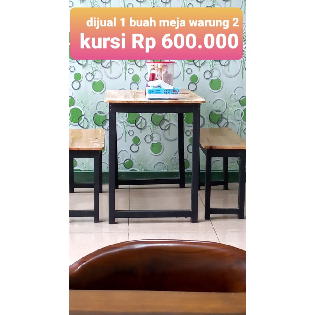 meja kursi warung makan