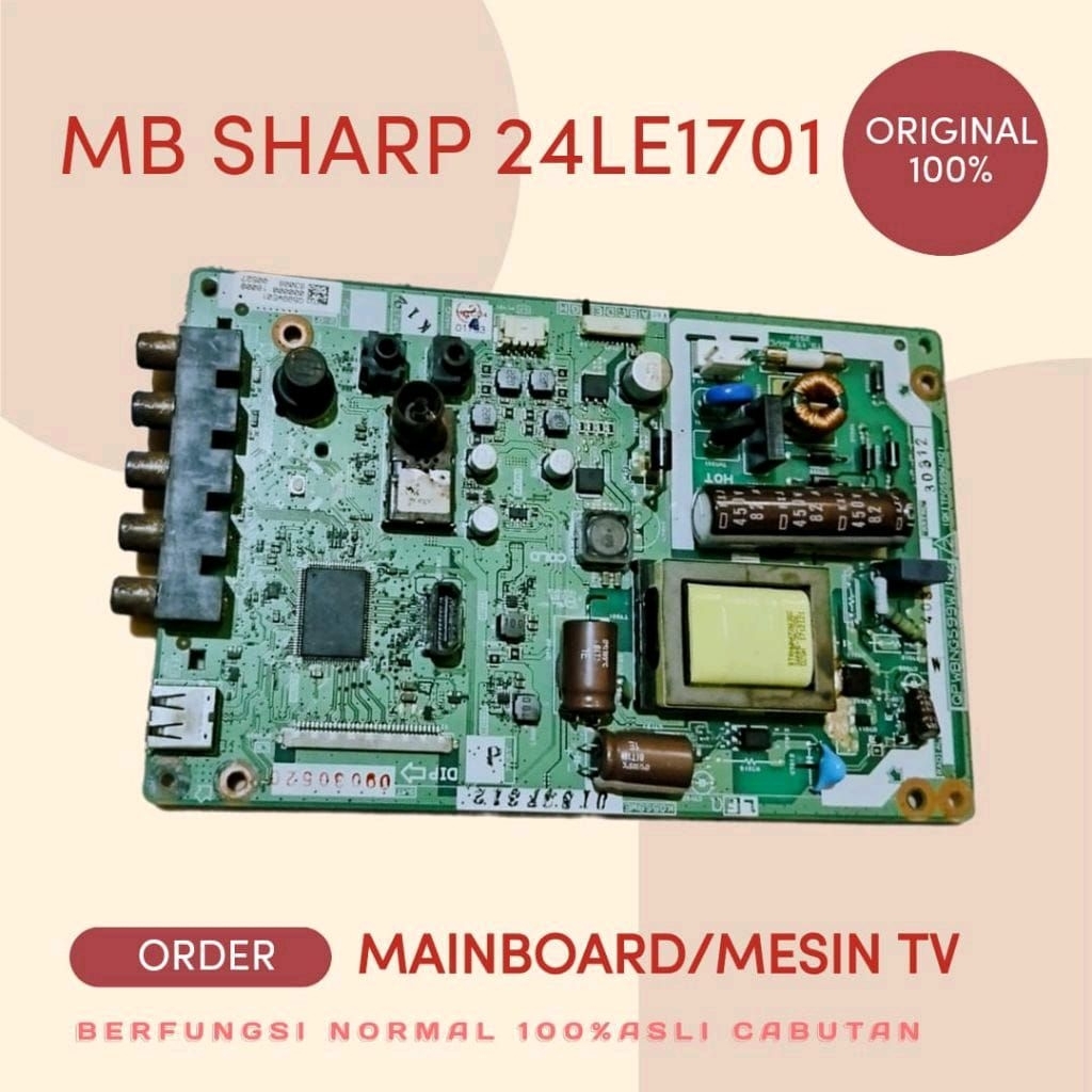 mainboard mesin tv led Sharp 24le1701 LC-24le1751
