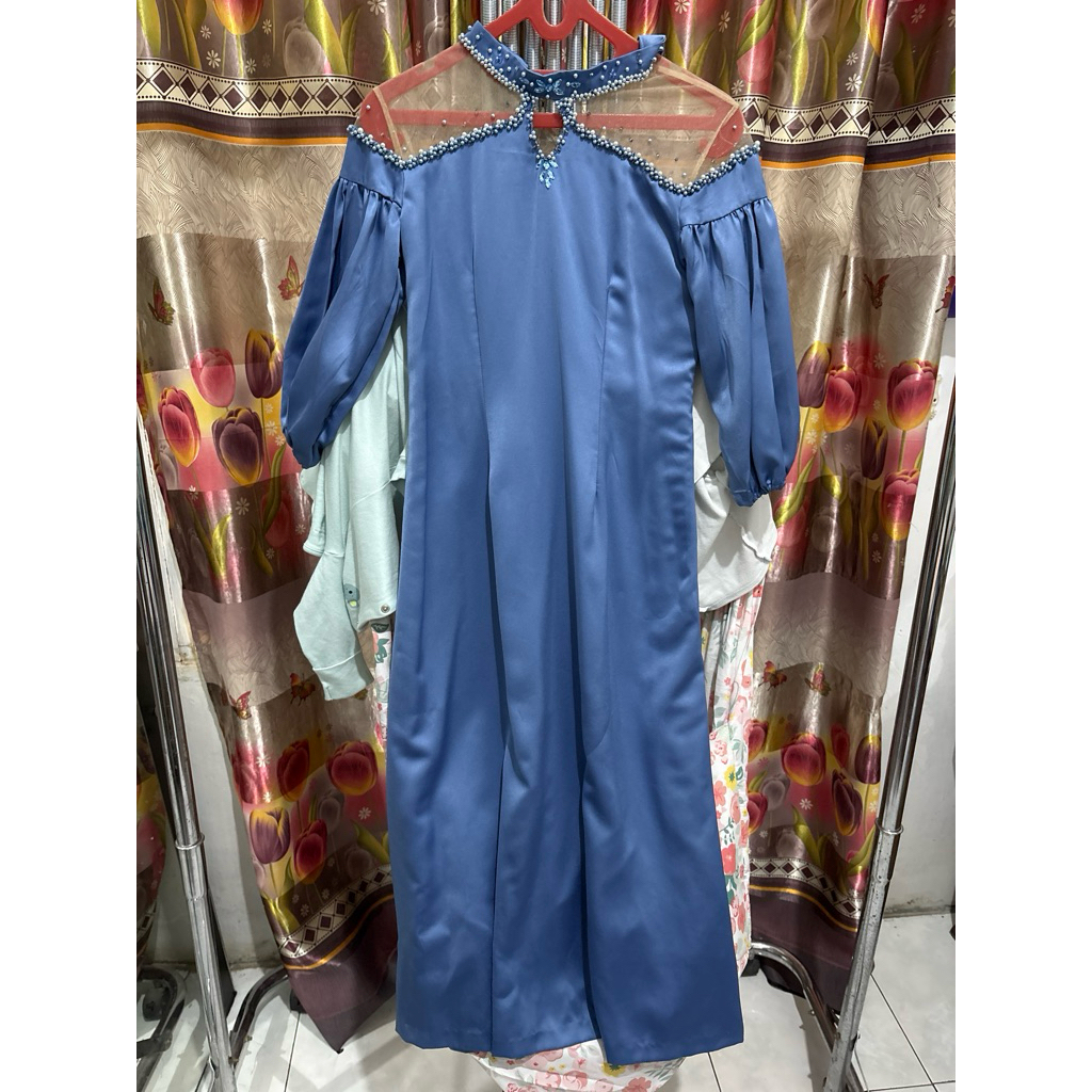 Preloved dress pesta blue denim